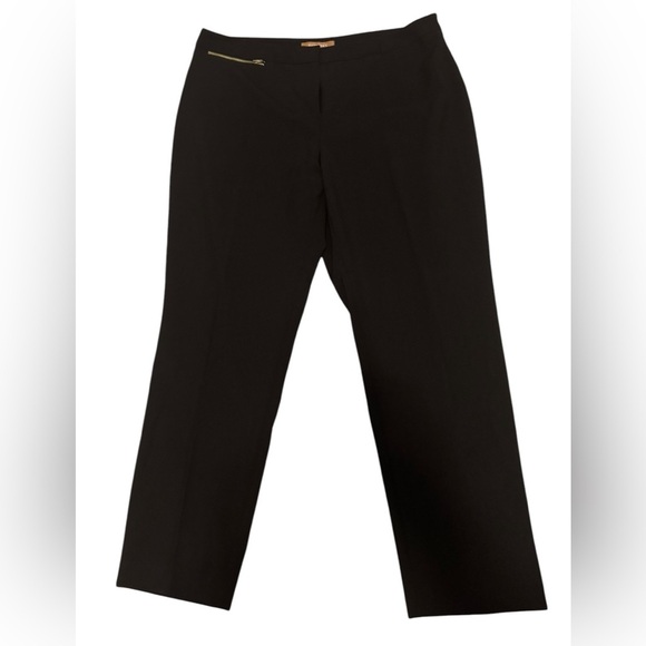 Ellen Tracy Black Slim-Fit Ankle Pants - Size 14 - Picture 1 of 6